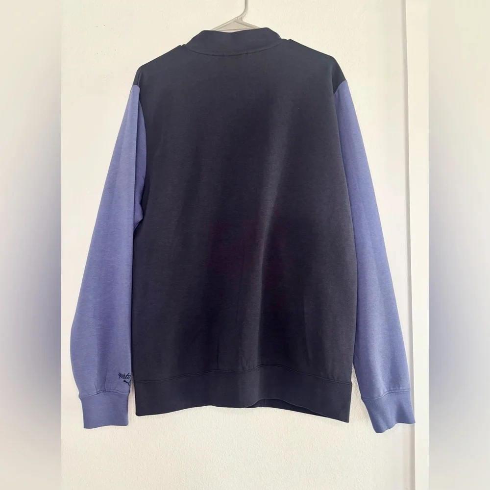 PUMA NWT NAVY COLORBLOCK ZIP UP ATHLETIC SPORTS CLUB BOMBER JACKET SZ LG